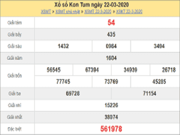 Tổng hợp chốt dự đoán kết quả xổ số Kon Tum ngày 29/03/2020 