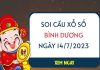 Soi cầu KQXS Bình Dương ngày 14/7/2023 thứ 6 hôm nay