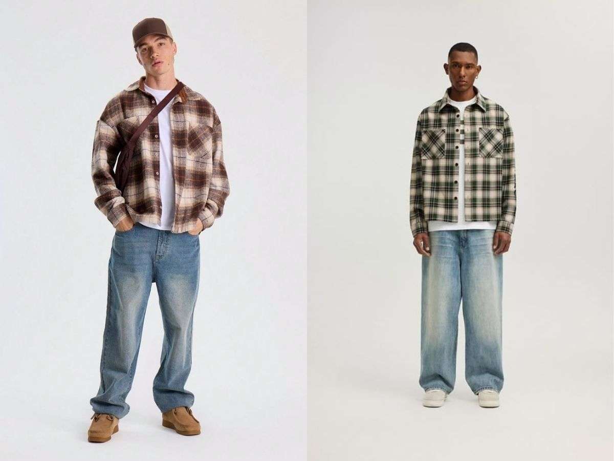 Phối đồ flannel theo phong cách casual