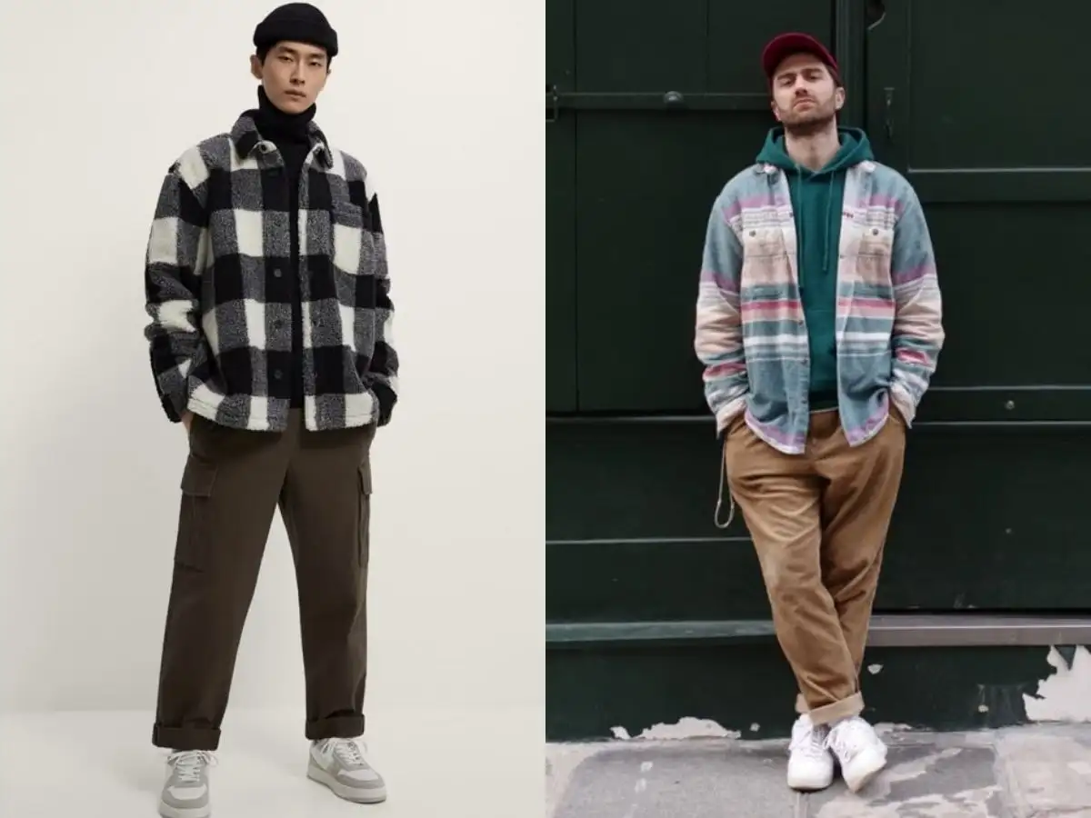 Phối flannel theo phong cách smart casual
