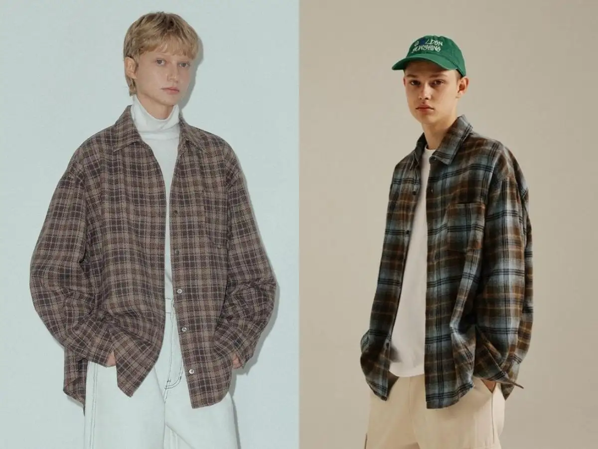 Áo flannel nam