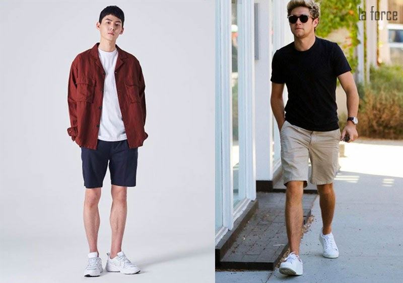 Phối đồ với quần short kaki nam