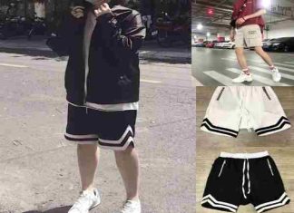 phối đồ với quần short nam