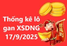Thống kê lô gan KQXS Đà Nẵng 17/9/2025