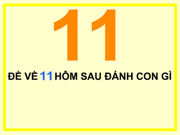 Đề về 11 hôm sau ra con gì thu hút nhiều tài phú Đề về 11 hôm sau ra con gì thu hút nhiều tài phú