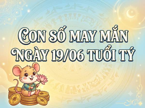 Luận giải con số may mắn tuổi Tý ngày 19/06/2026 hôm nay thứ 6
